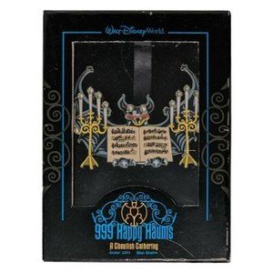 Jumbo Disney Pin Haunted Mansion 999 Happy Haunts Gargoyle Bat Candle LE 500 WDW